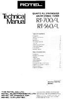 Rotel RT-560L-700L - Technical manual 